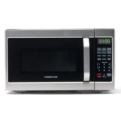 Farberware stainless steel microwave with LED display