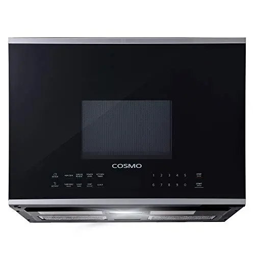Cosmo over-the-range microwave in stainless steel with integrated range hood