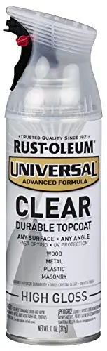 Rust-Oleum universal clear topcoat spray for multiple surfaces