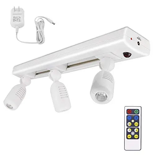 BIGLIGHT LED track light with three rotatable heads and remote control