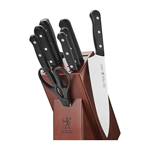 HENCKELS solution 10-piece knife block set with satin finish
