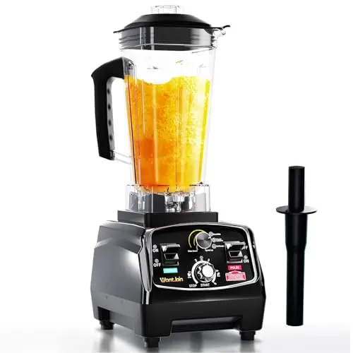 WantJoin commercial blender with timer and powerful motor