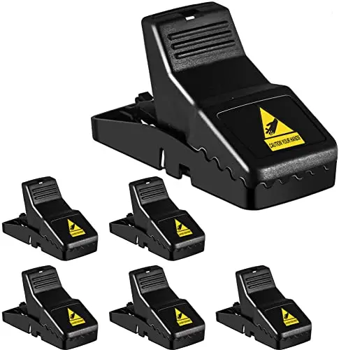 Feeke plastic mouse traps in multi-pack showing compact design