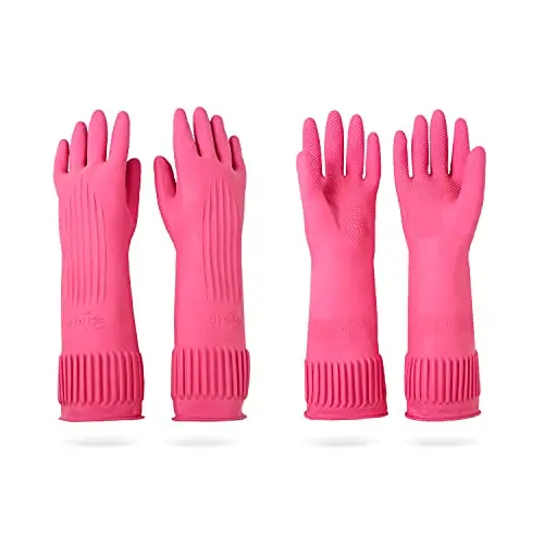 Dabogosa Mamison pink rubber dishwashing gloves