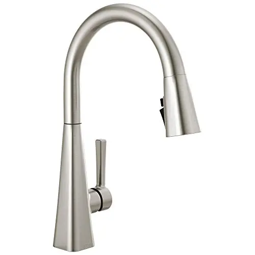 Delta Lenta pull down kitchen faucet with magnetic docking in spotshield stainless