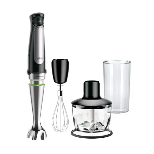 Braun MultiQuick 7 immersion blender with multiple attachments