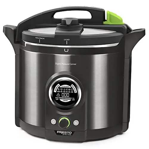 Presto 12-quart digital electric pressure canner with black stainless steel finish