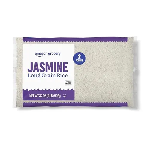 Amazon Grocery jasmine long grain white rice bag