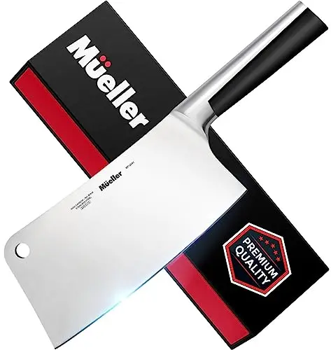 Mueller 7-inch butcher knife with curved blade