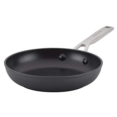 KitchenAid hard anodized non-stick fry pan in matte black