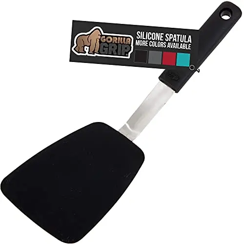 GORILLA GRIP silicone spatula with non-slip handle for egg flipping