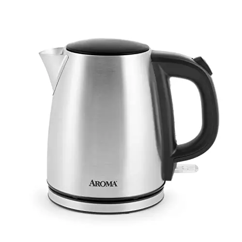 Aroma stainless steel electric kettle with cordless pouring