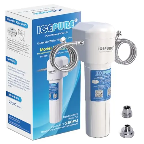 ICEPURE under sink water filtration system with high capacity