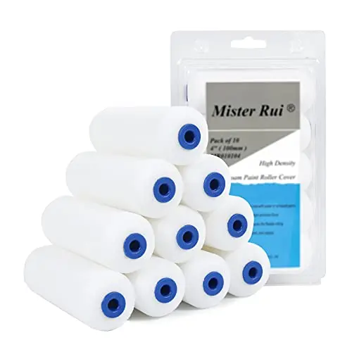 Mister Rui 10-pack 4-inch high-density foam paint roller covers