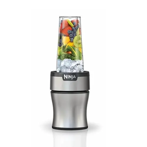 Ninja Nutri-Blender Plus with to-go cups on kitchen counter