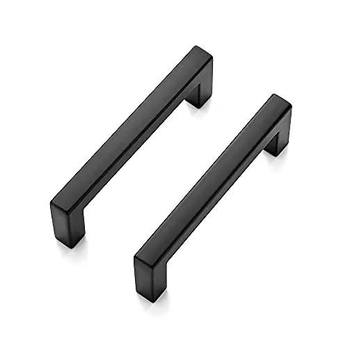 RAVINTE slim square cabinet handles in matte black
