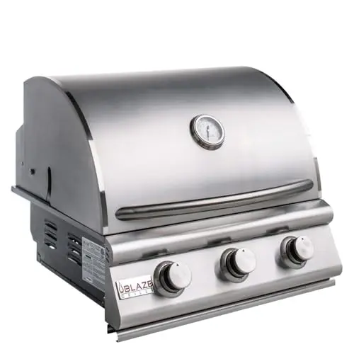 Blaze Prelude 4-burner built-in propane gas grill with flame stabilizing grids