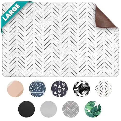 NALALAS large waterproof dog mat for food and water bowls