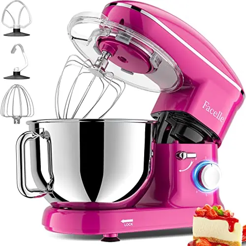 Facelle 6.5-Quart 660W Stand Mixer in Purple