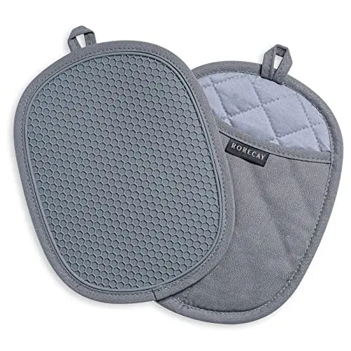 Rorecay silicone pot holders with pocket design