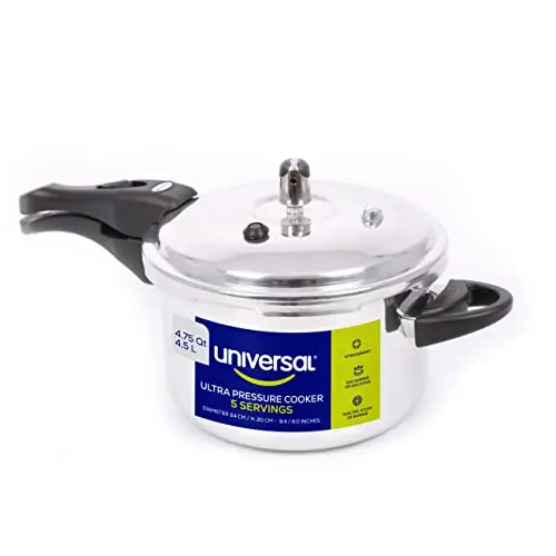 Universal silver aluminum stovetop pressure cooker
