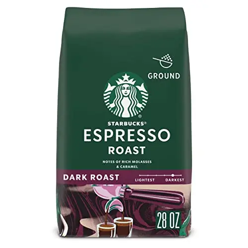 Starbucks espresso roast ground coffee bag