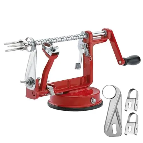 tigwin apple peeler corer with suction base processing an apple