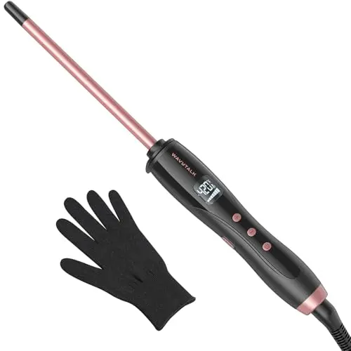 Wavytalk 3/8 inch small curling iron wand creating tight curls for short hair