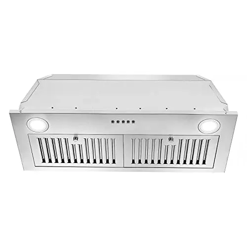 Zomagas stainless steel insert range hood with front controls