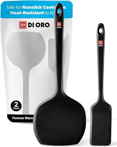 DI ORO two-piece silicone spatula set