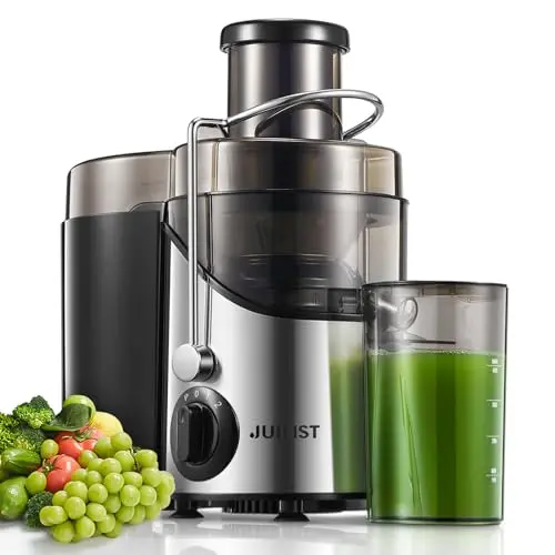 Juilist silver electric centrifugal juicer machine with fruits