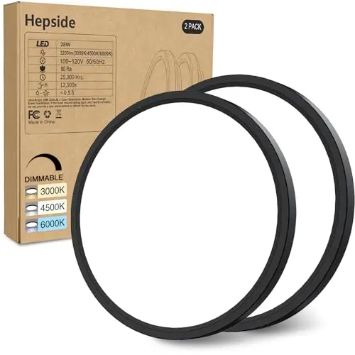 hepside flush mount LED ceiling light with three color temperatures