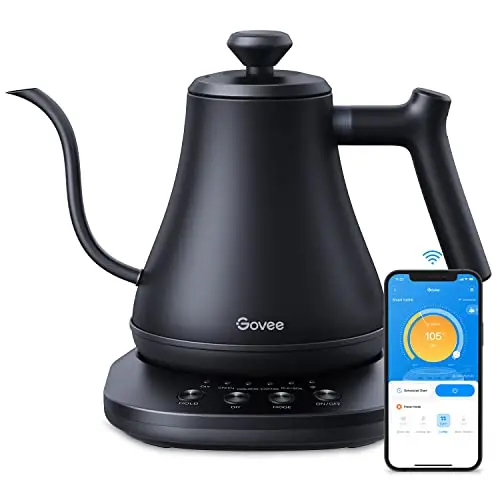 Govee smart gooseneck electric kettle with app control in matte black