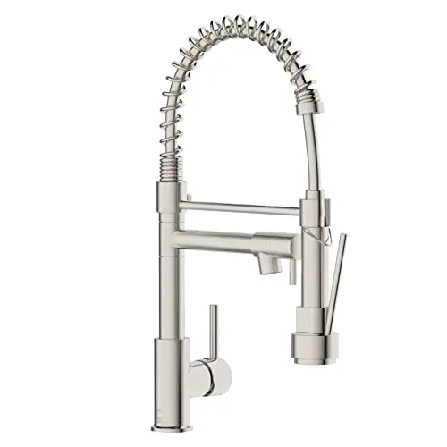 CASAVILLA brushed nickel kitchen faucet with dual function spray head