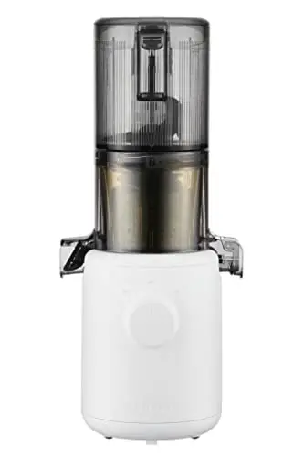 Hurom H310 slow juicer in white with compact design