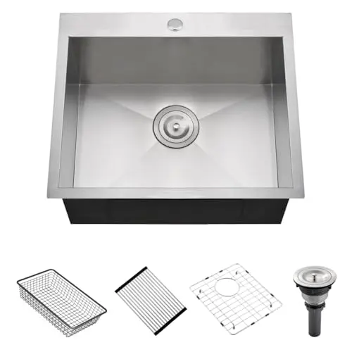 Luckyhorse compact stainless steel outdoor kitchen sink