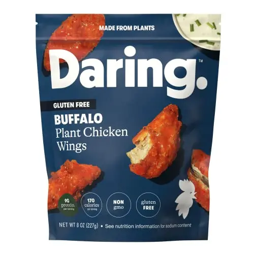 Daring Buffalo Plant Chicken Wings package showing vegan buffalo wings