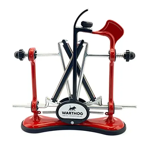 Warthog V-Sharp A4 professional knife sharpener with red metal frame