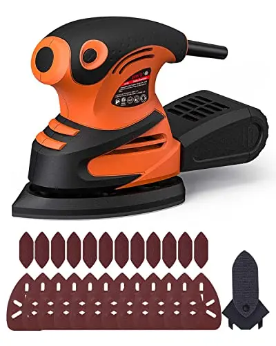 DWT detail sander with finger attachment for cabinets