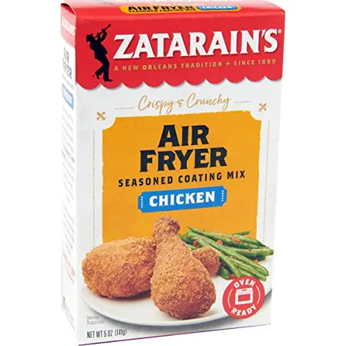 Zatarain's Air Fryer Chicken Seasoned Coating Mix box with Creole seasoning