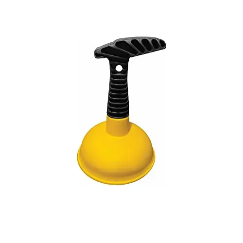 Cuzlarmul mini sink plunger with yellow rubber cup and short handle