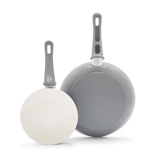 GreenLife non-stick ceramic frying pan set in gray color