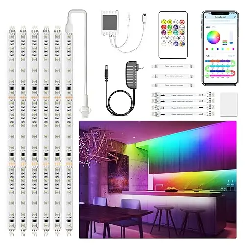 DAYBETTER RGB color-changing LED strip lights under cabinet