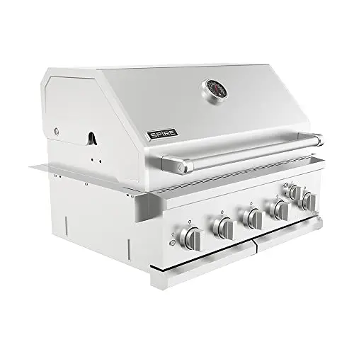 Spire Premium 5 burner built-in gas grill with stainless steel finish