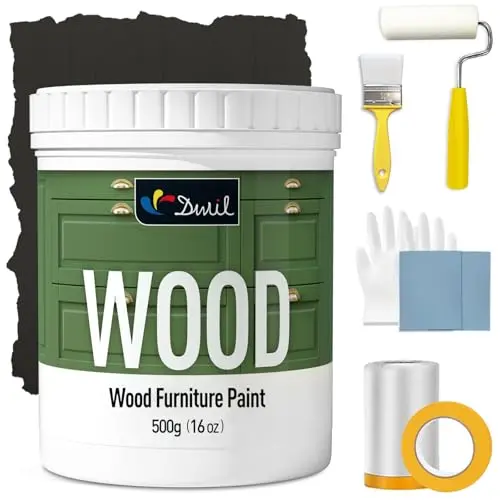 DWIL Matte Finish Furniture Paint in black with included tools