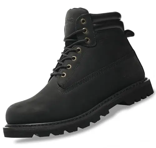 SAFETY LOONG soft toe work boots with cushioned insoles