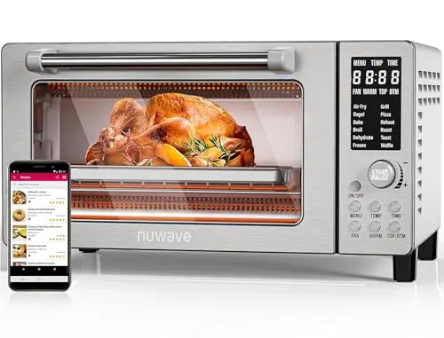 Nuwave Bravo air fryer toaster oven with digital display