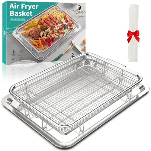 OPENICE large air fryer basket and tray set