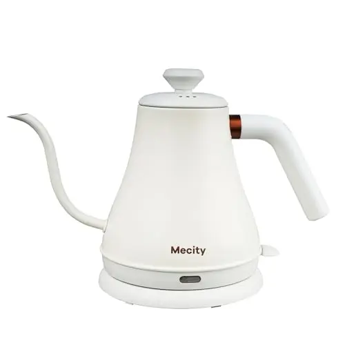 Mecity basic gooseneck electric kettle in milk white