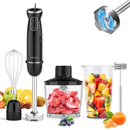 Abuler immersion blender set with multiple attachments